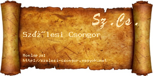 Szélesi Csongor névjegykártya